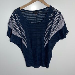 Rock &. Republic angel wing rhineston‎ top Size M